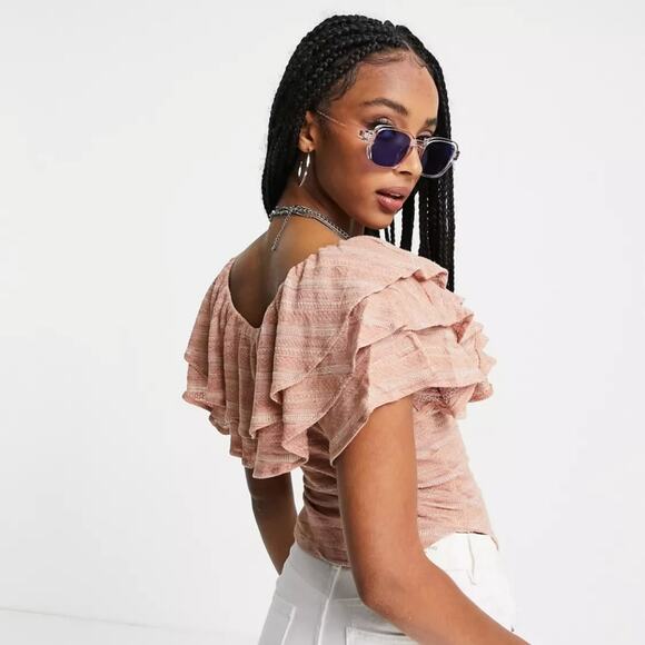 NWT Free People Heirloom Ruffle Blouse - Picture 7 of 10